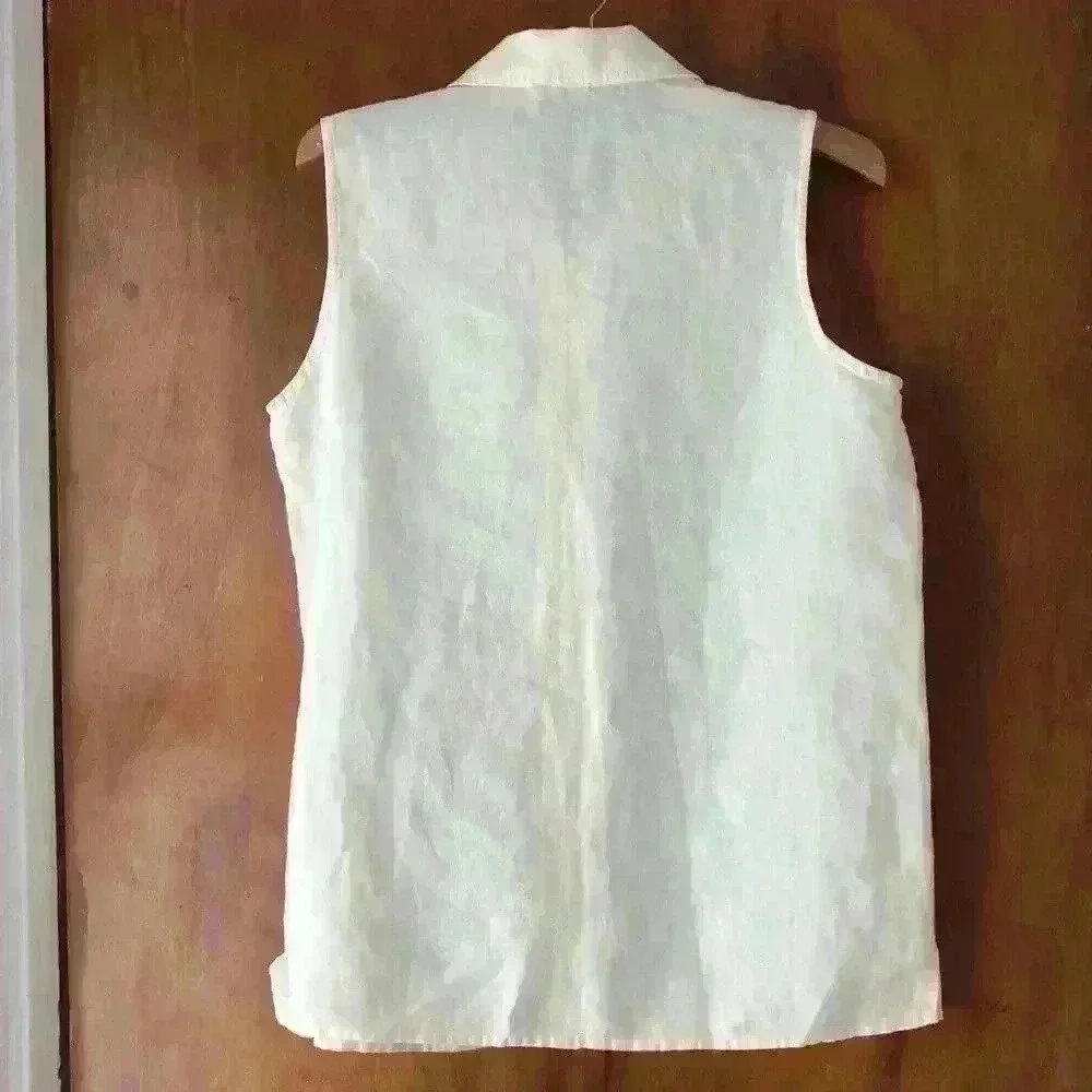 Ivory  Linen Shirt - Picture 2 of 6
